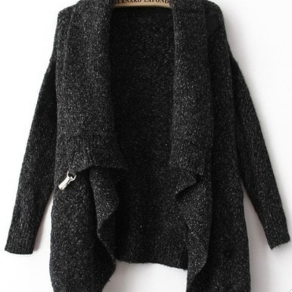 BRAND NEW Marled Open Draped Cardigan - Picture 3 of 5